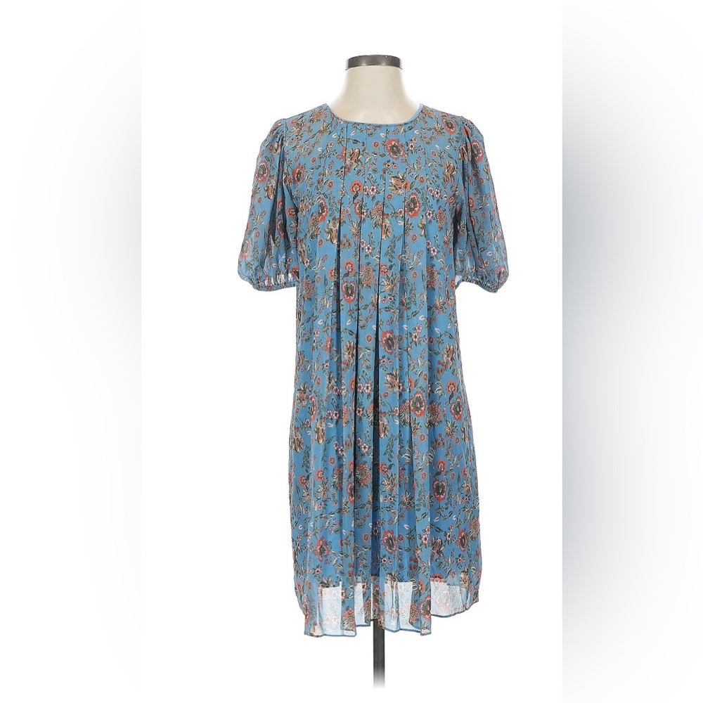 SB by Sachin + Babi Marina Pleated Swing Dress | Size 2 | Blue Paisley Print